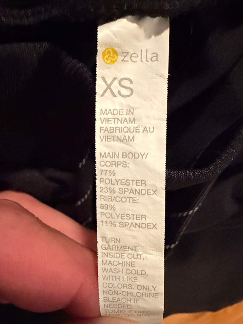 Zella Black XS Stretch Active Top